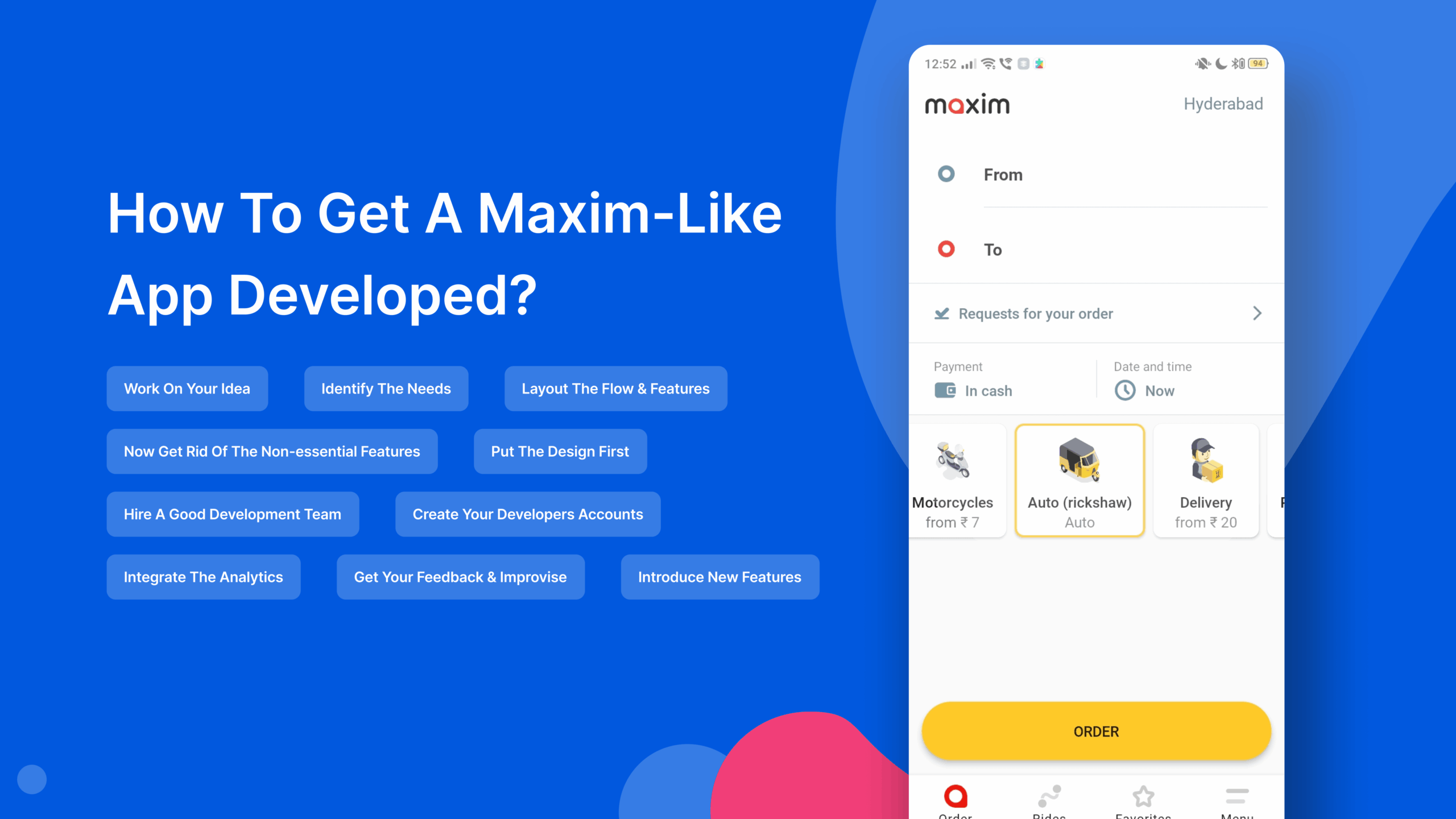 How to get an app like Maxim developed