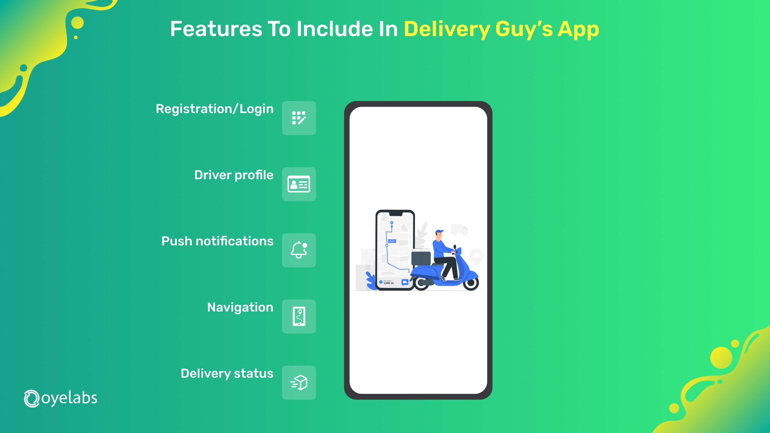 Features to Include in Delivery Guy's App