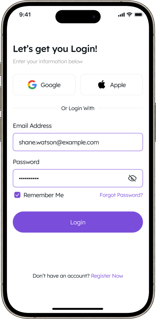 Remitano Clone Login screen