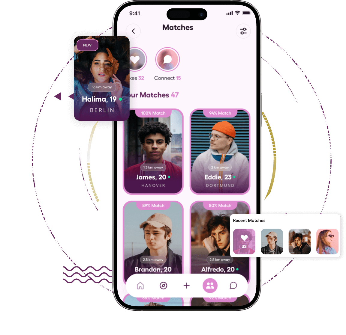 Hinge clone advanced features for users