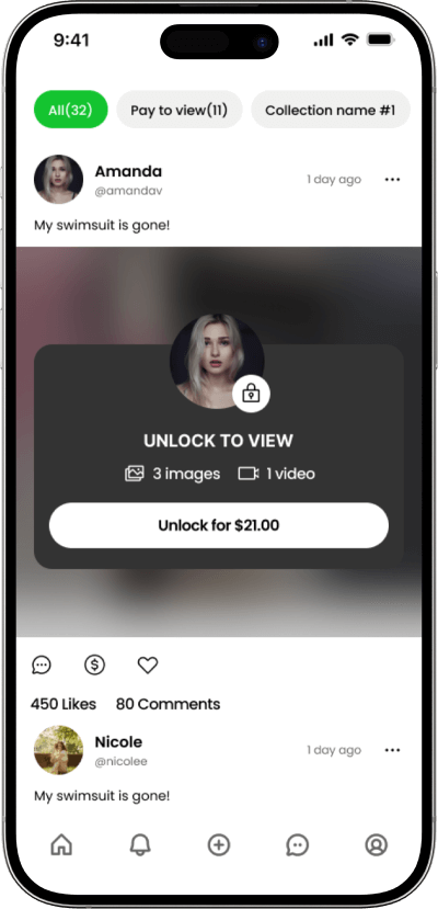 Fanvue clone premium content screen