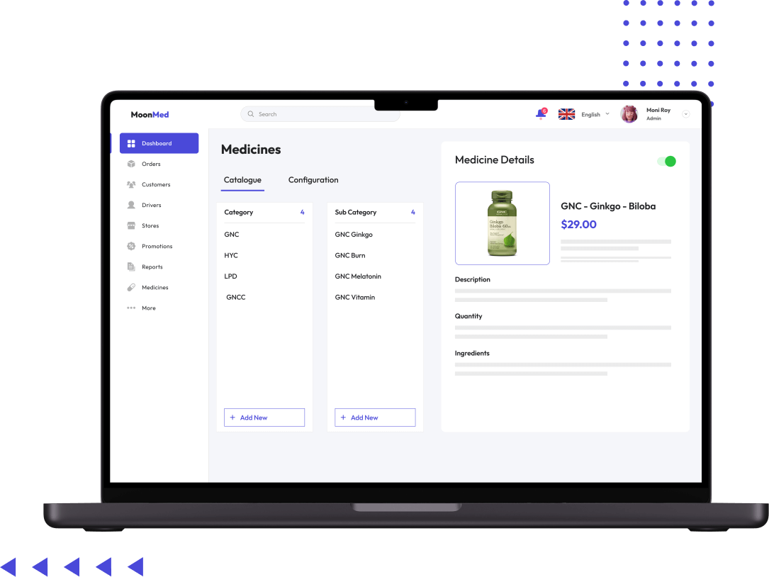 Medicine Delivery App Vendor Panel