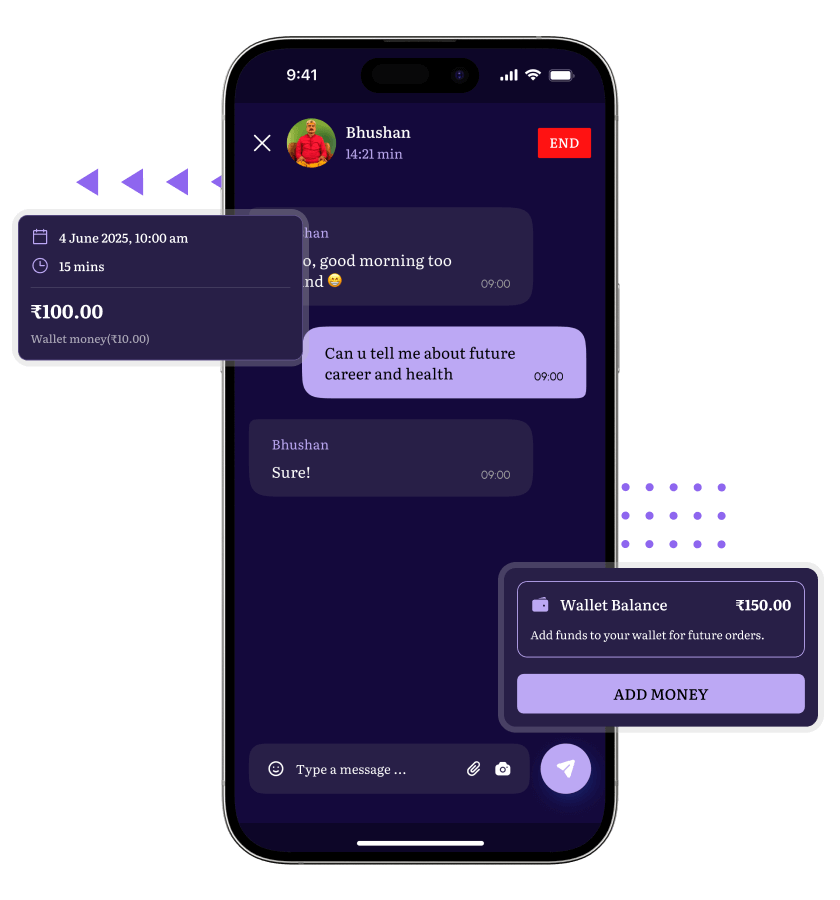 Astrotalk clone chat and payment feature