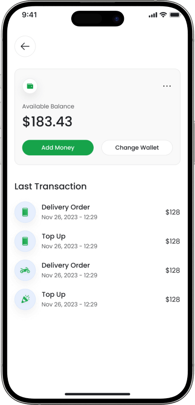 Grab clone available balance screen