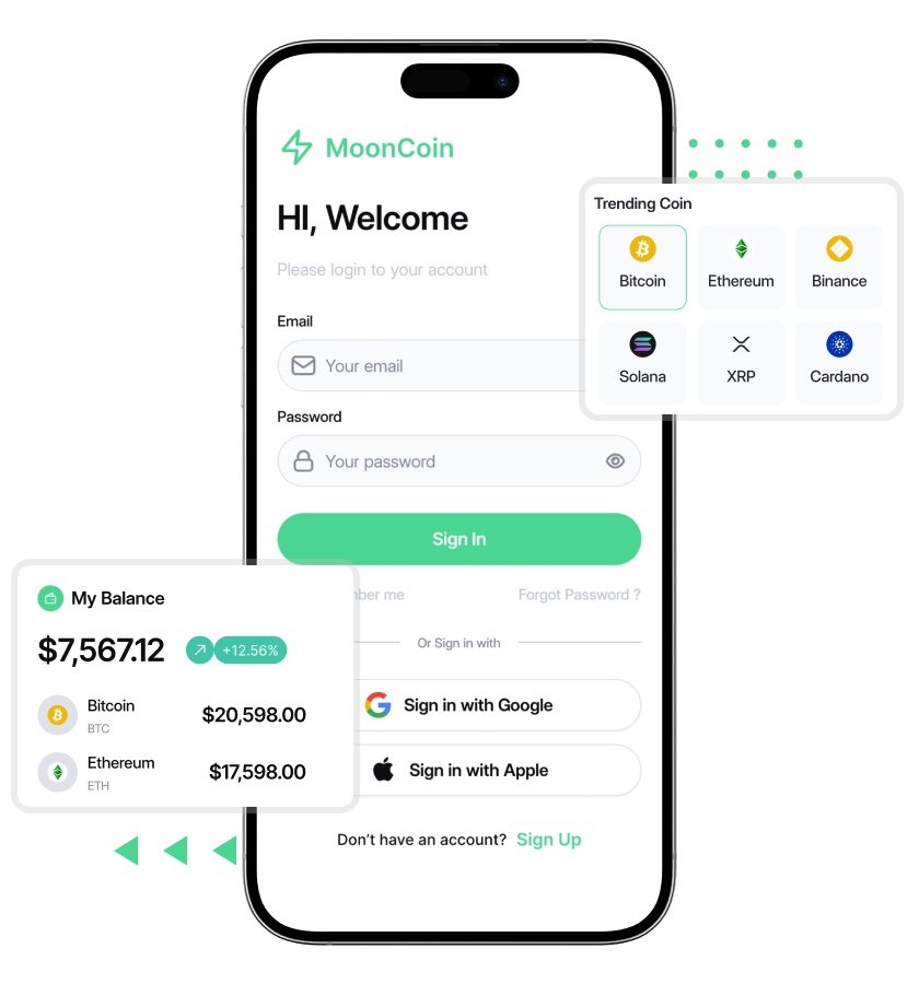 KuCoin clone Basic features
