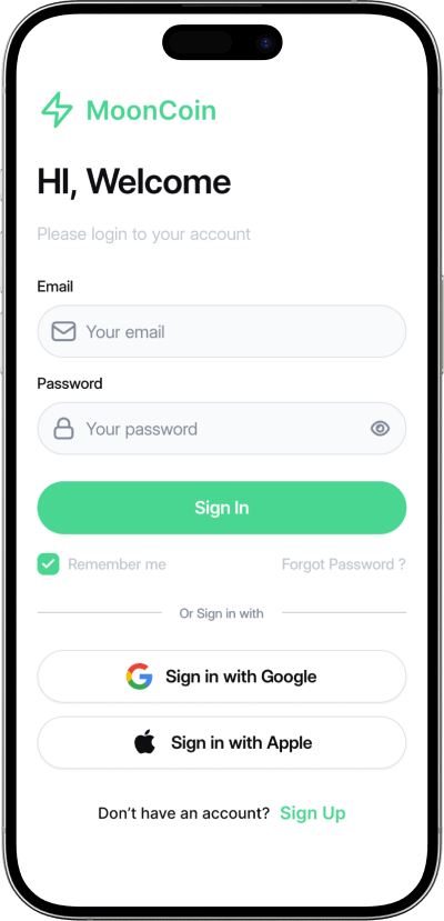 KuCoin clone login screen
