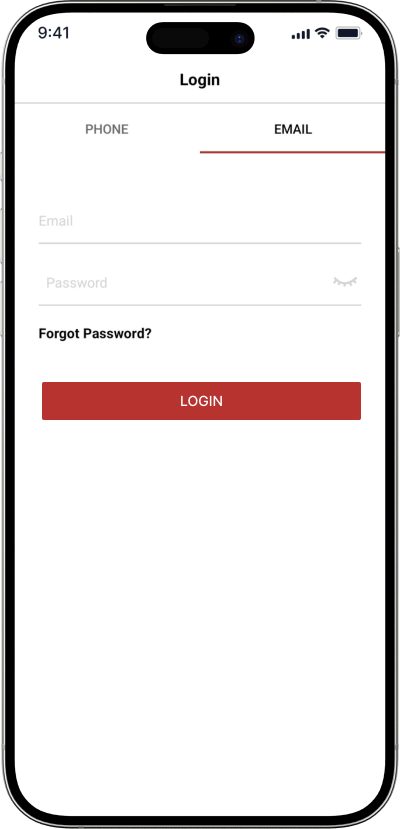 RedNote clone login screen