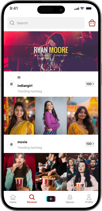 RedNote clone trends screen