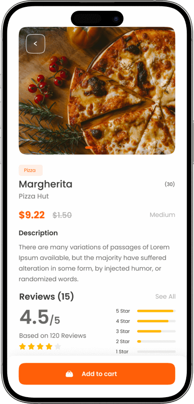Talabat clone food details screen