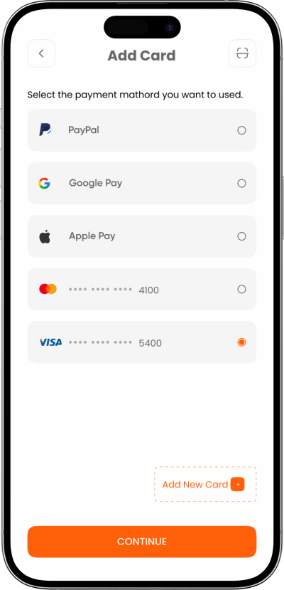 Talabat clone payment screen