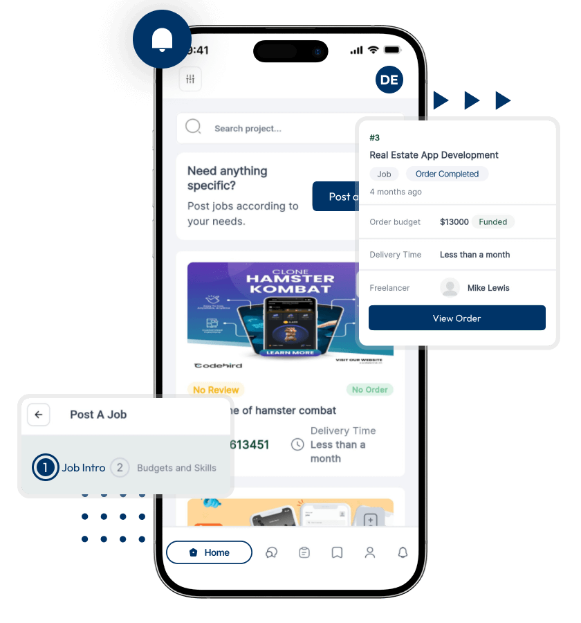 Freelancer marketplace script post a job and job order feature