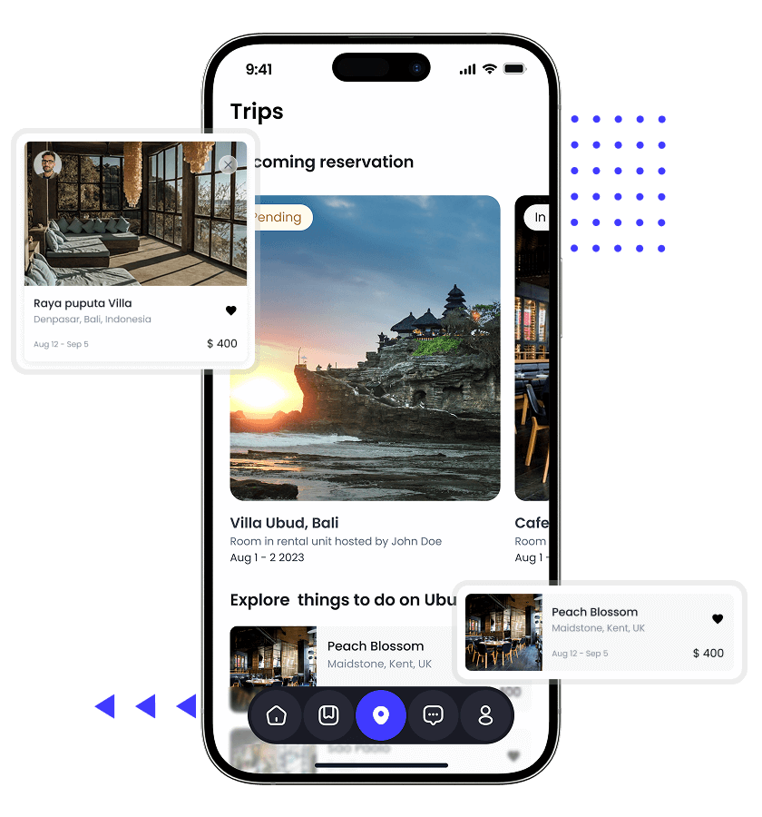 HolidayLettings clone pending reservation and wishlist feature