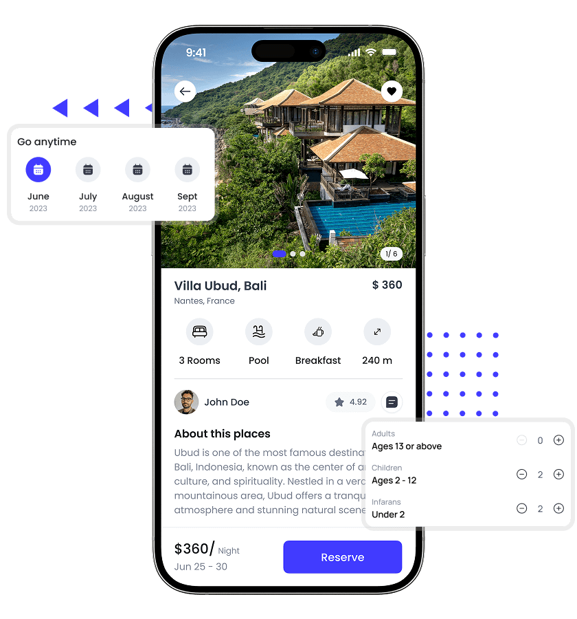 HolidayLettings clone rental space details feature