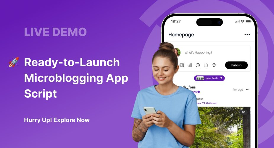 View live Microblogging app script demo