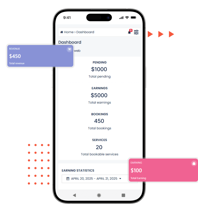 Hotel booking script admin dashboard feature