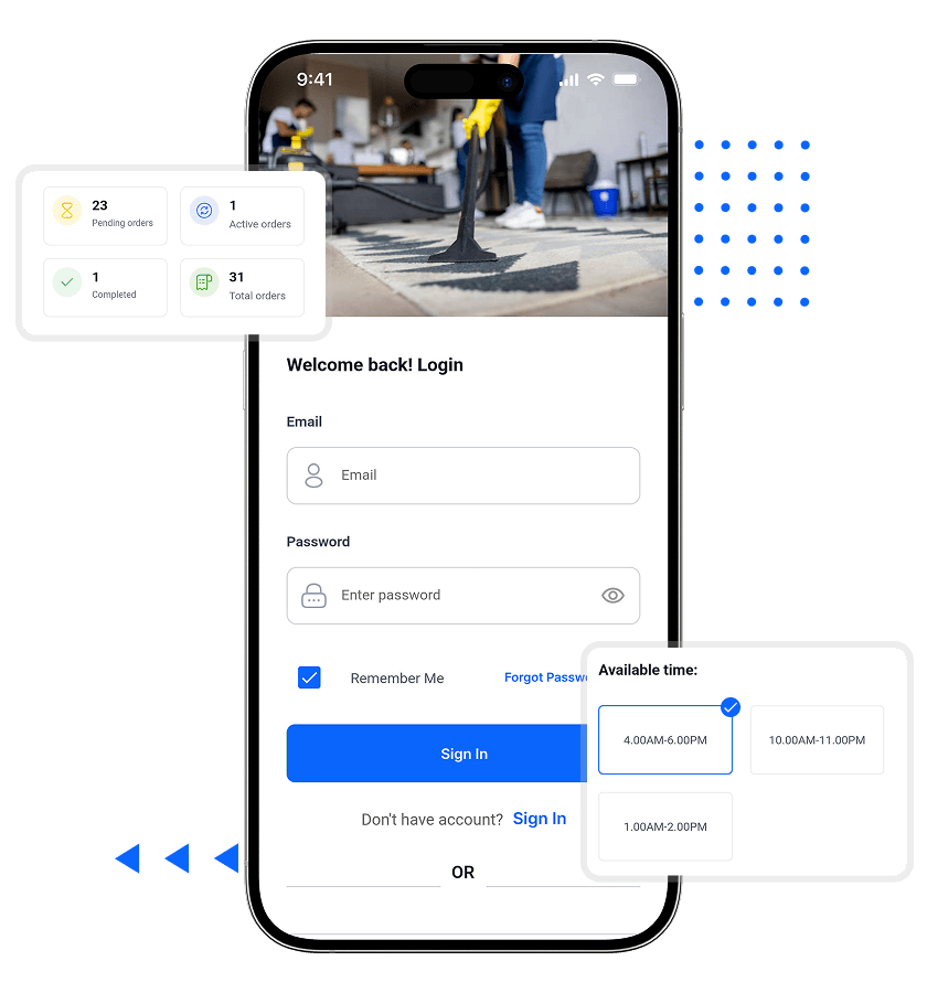 Airtasker clone easy login and available time selection features