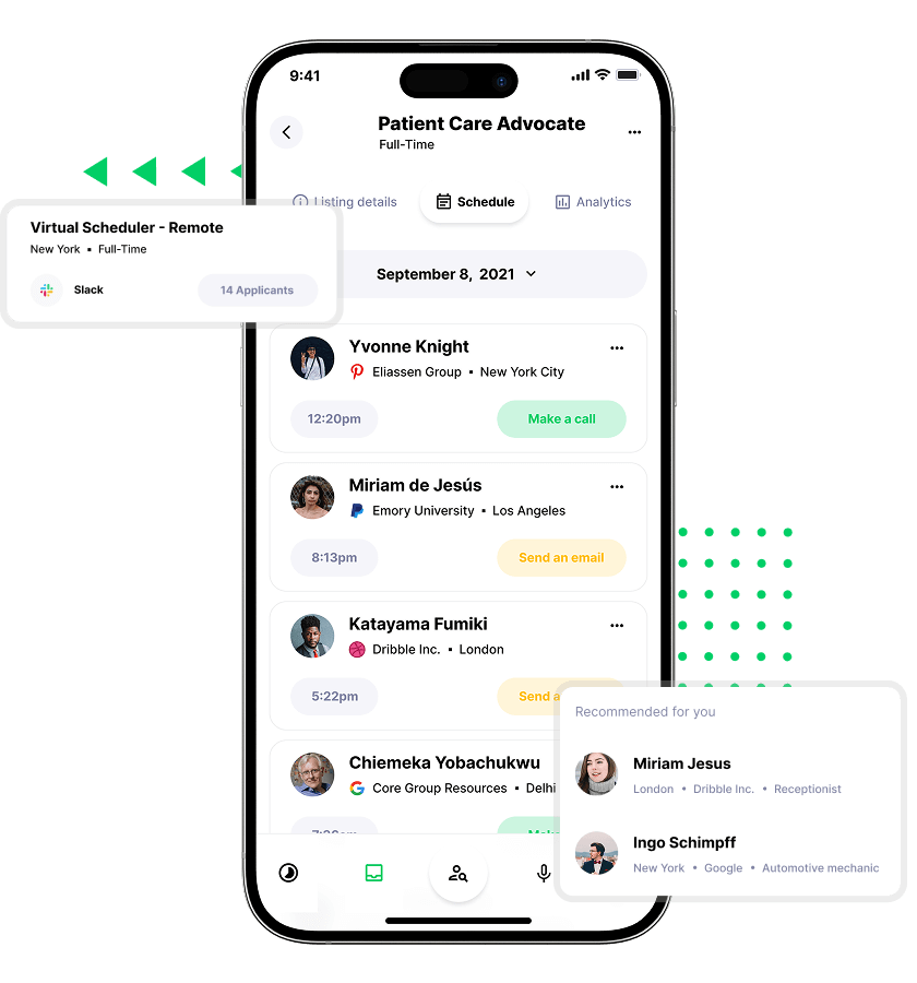 Job portal script interview schedule feature