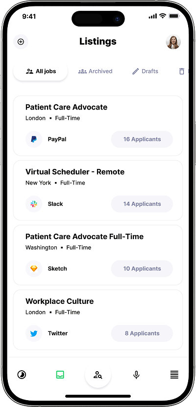 Job portal script posted job listing screen