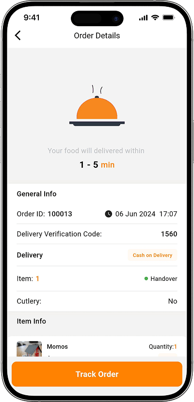 Ubereats clone order details screen