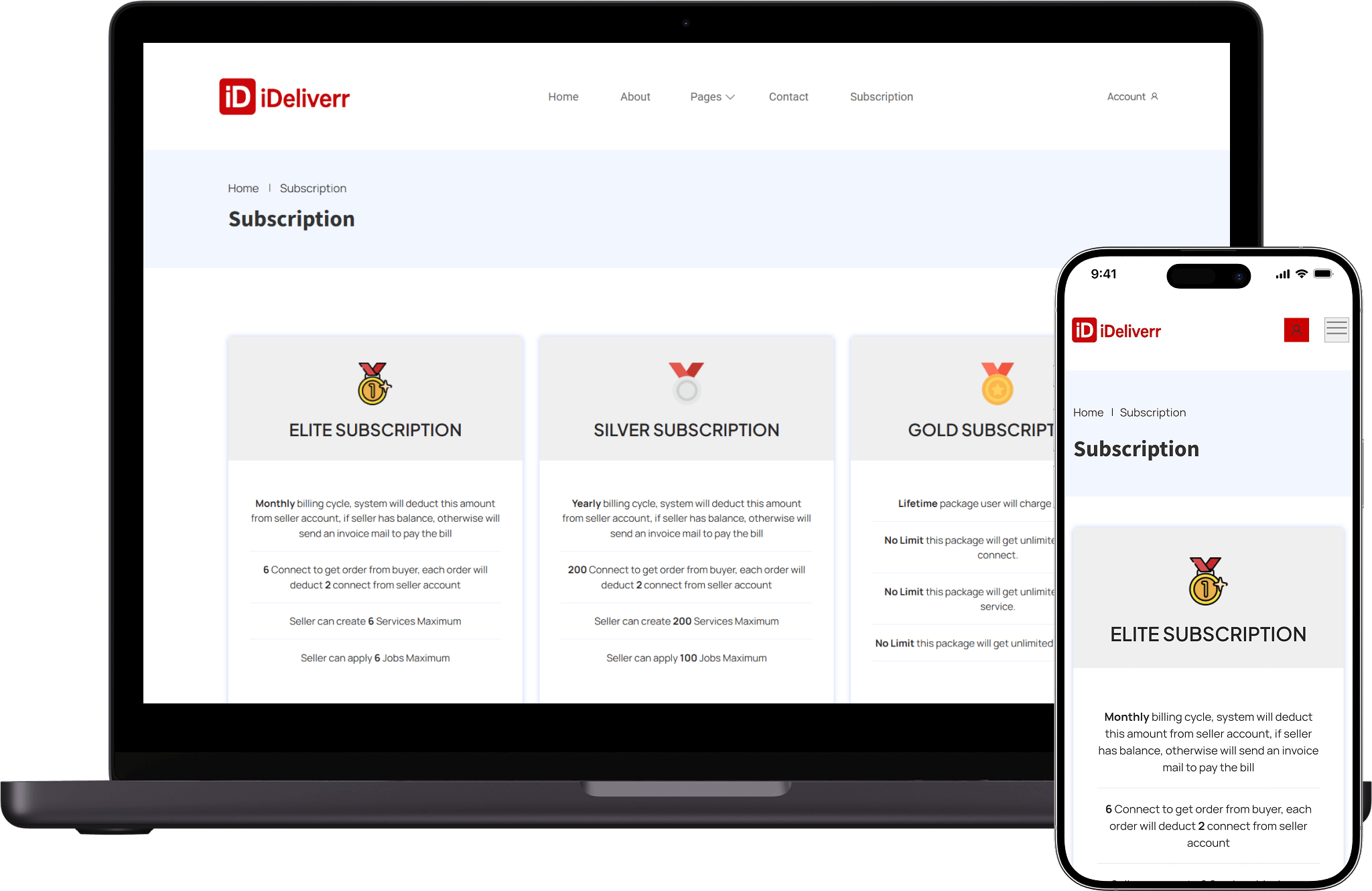 ideliverr subscription plans