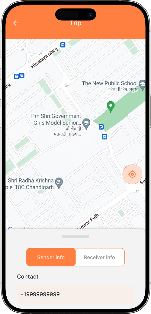DiDi clone map screen
