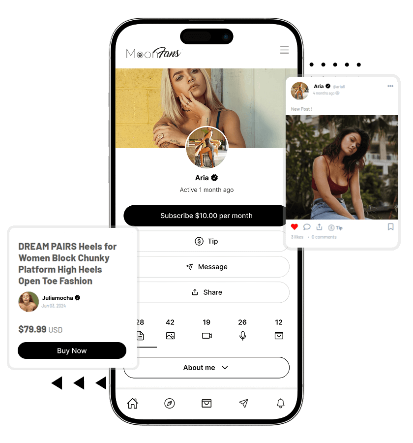 Patreon clone creator profile and subscription features