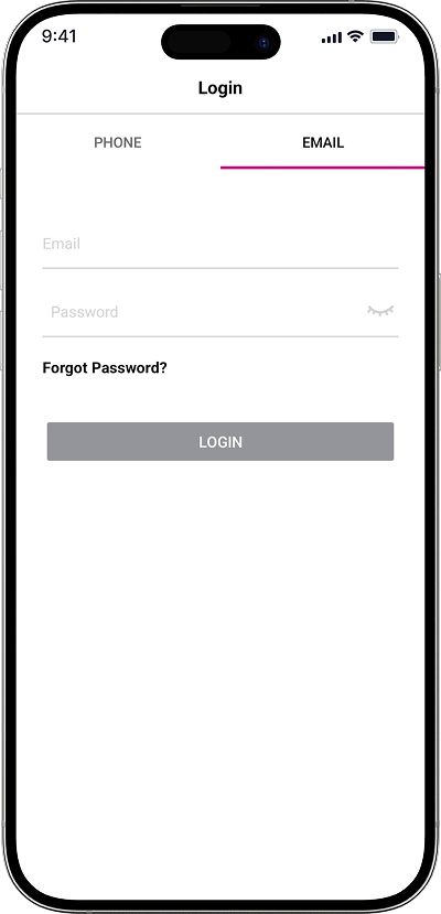 Triller clone login screen