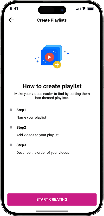 Triller clone playlist creation screen