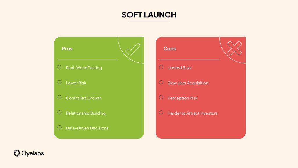 pros and cons of soft launch