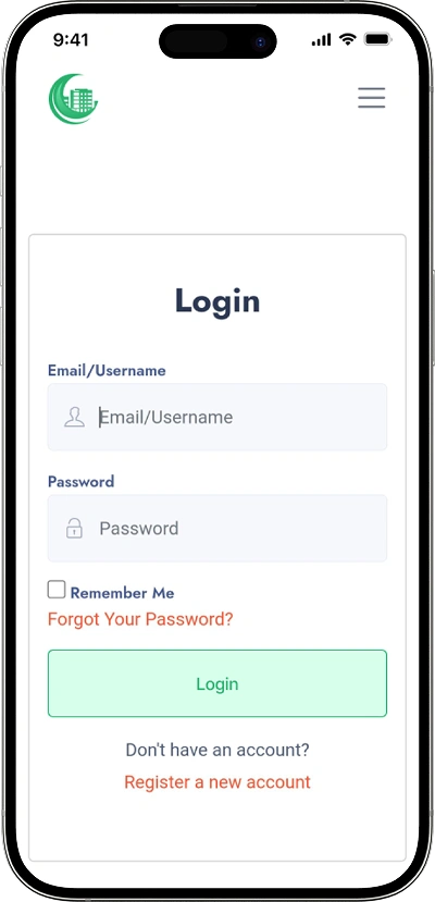 Bayut clone login screen