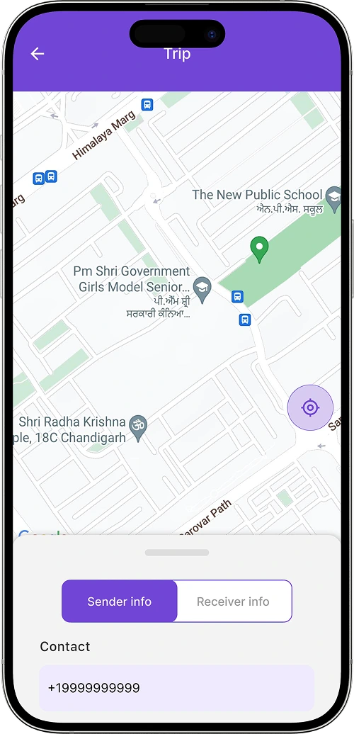 Cabify clone trip map view screen
