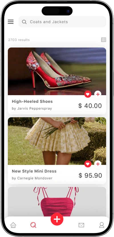 Carousell clone listed products screen