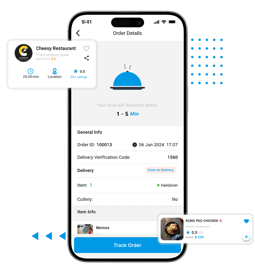 Favor clone Order details, restaurant overview and favorite restaurants features