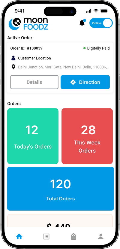 Favor clone dashboard screen