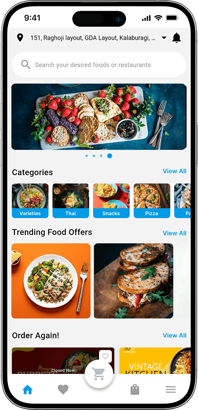 Favor clone homepage screen