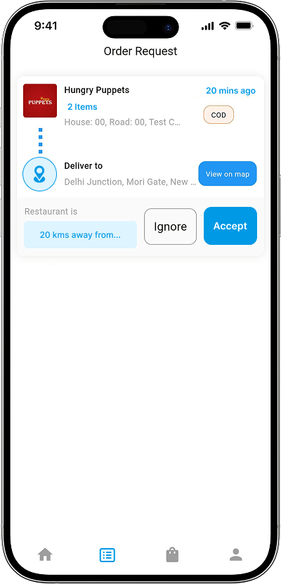 Favor clone order accept and reject screen