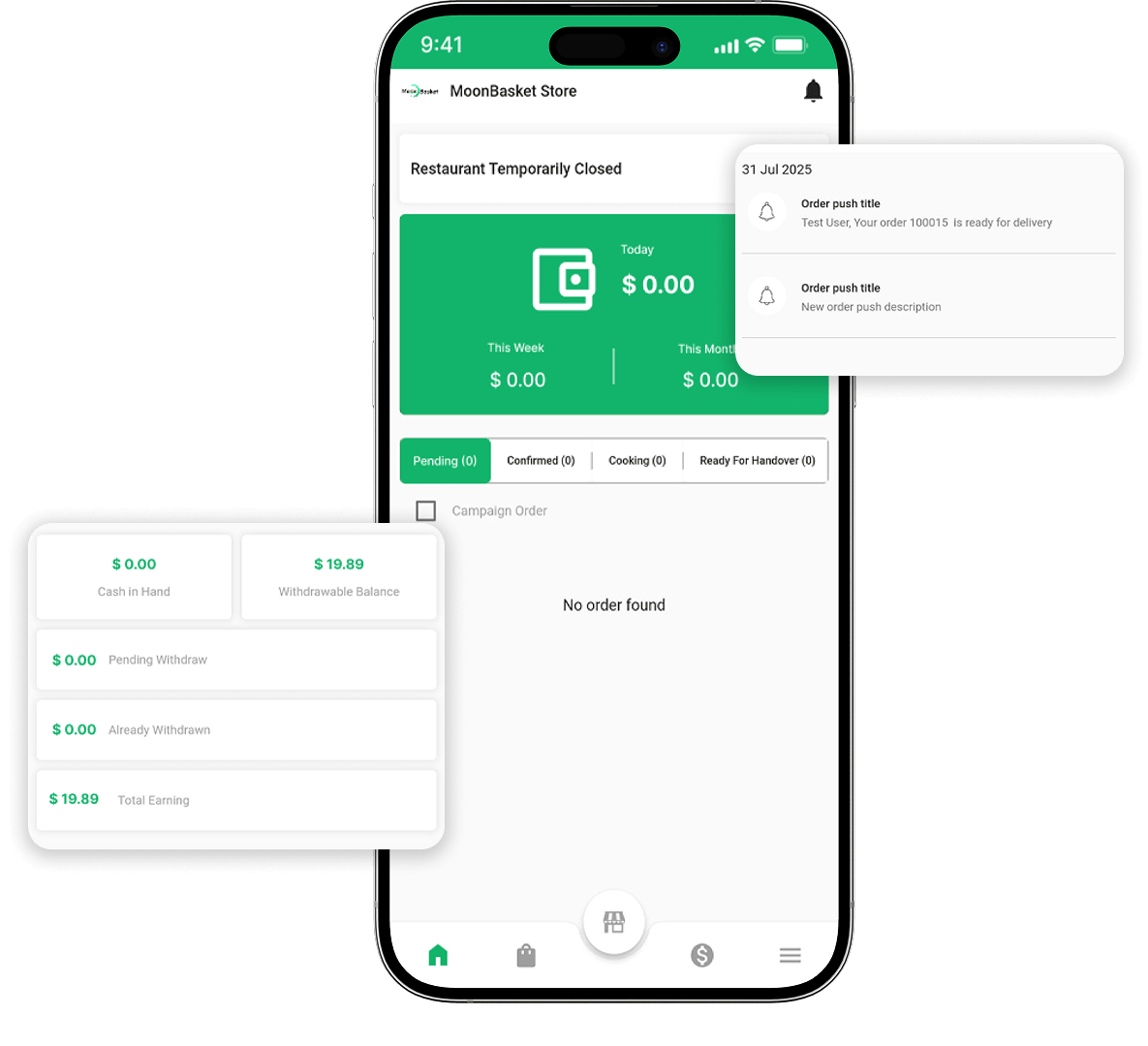 Mrsool clone in-app wallet and transaction details features