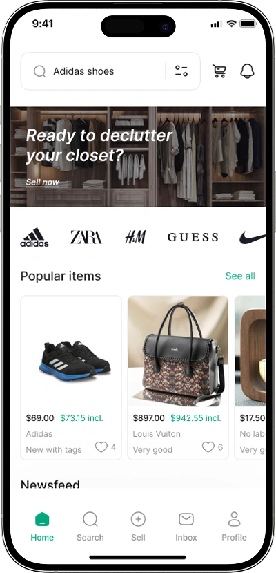 Offerup clone homepage screen