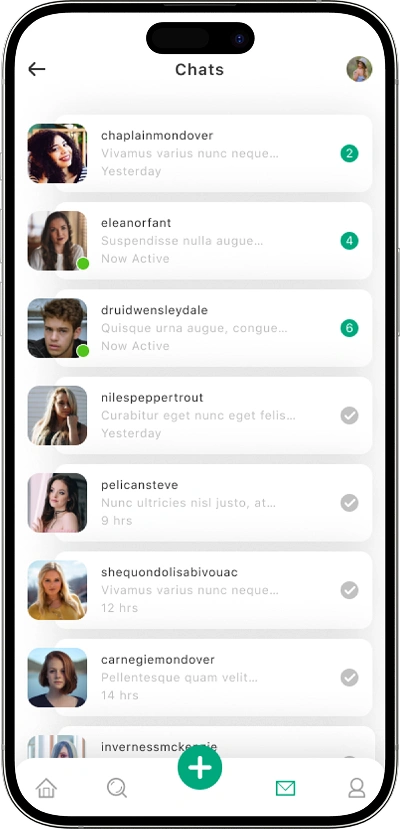 Offerup clone inbox screen