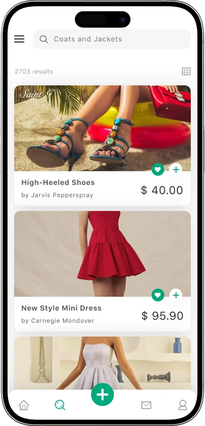 Offerup clone listed products screen