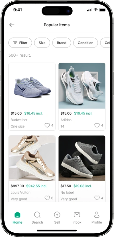 Offerup clone popular items screen