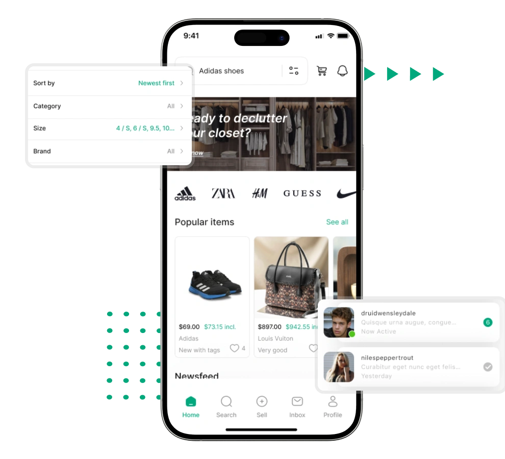 Offerup clone search filters feature