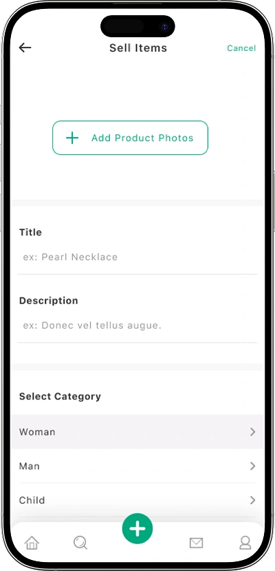 Offerup clone selling form screen