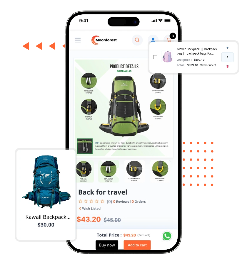 Shopee clone add to cart feature