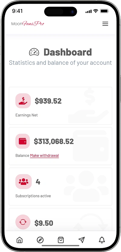 creator marketplace script creator dashboard screen