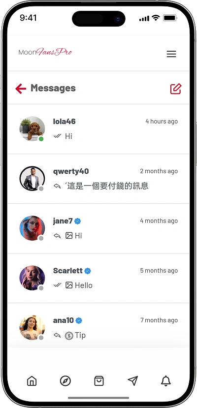 creator marketplace script in-app messages screen