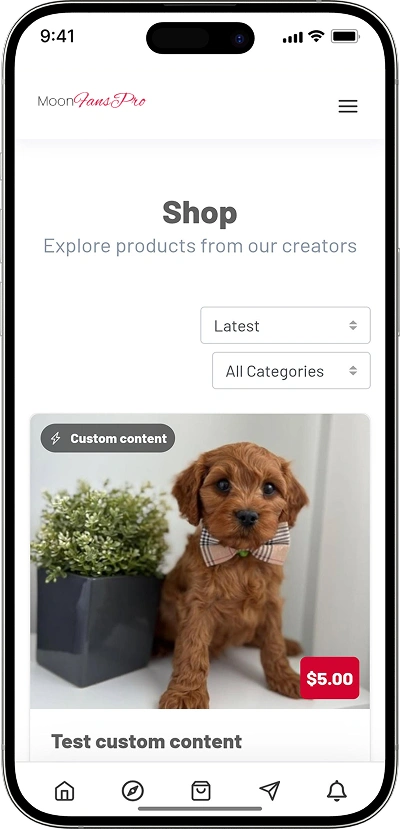 creator marketplace script in-app shop screen