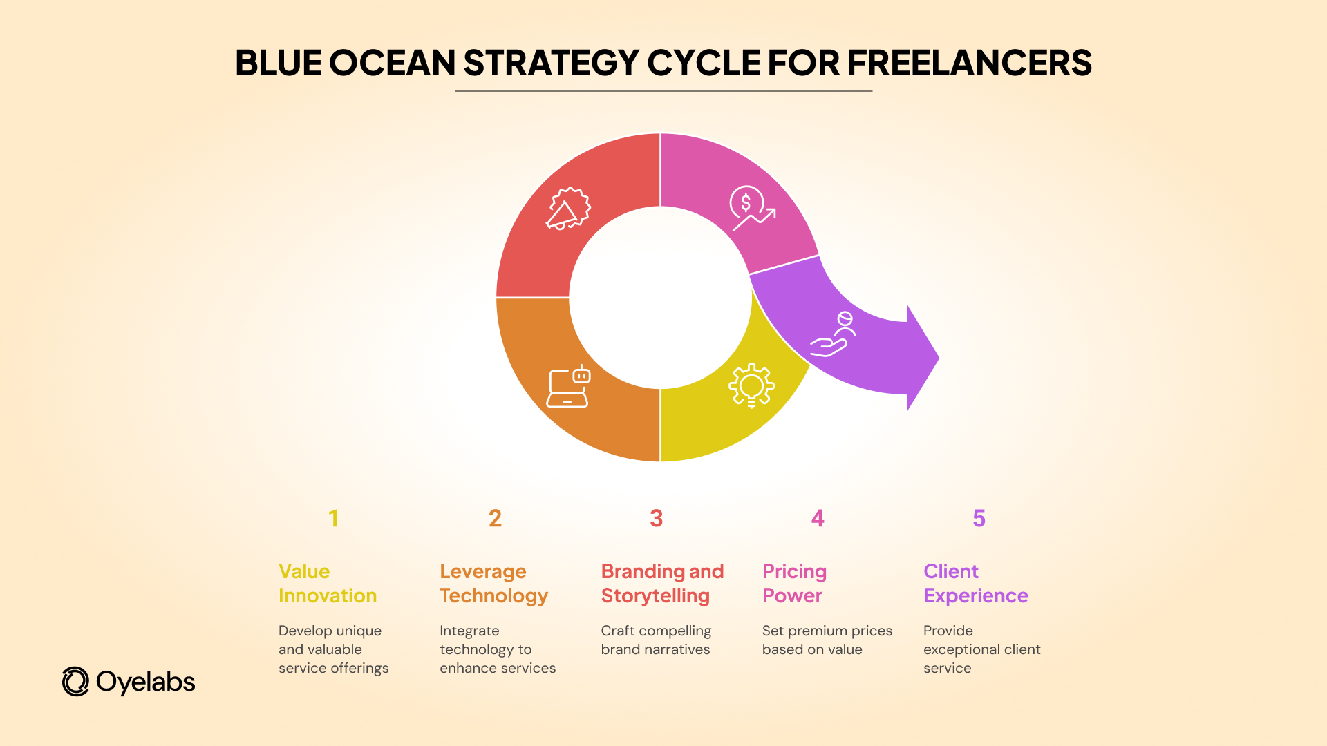 Blue ocean strategy cycle for freelancer