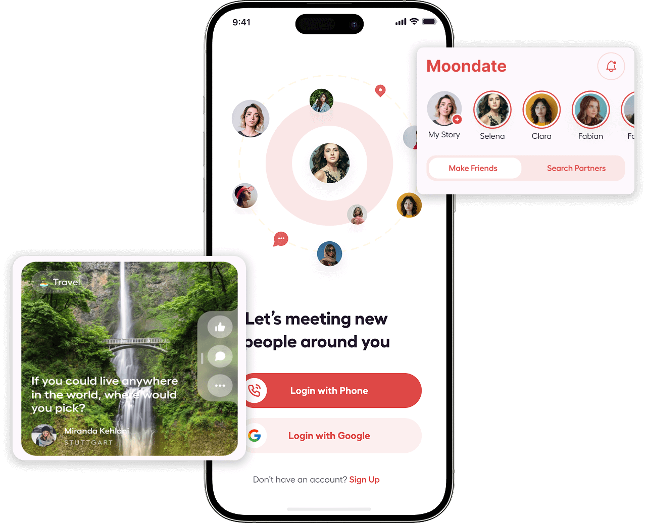 Online dating script easy login, profile overview, and story posting features