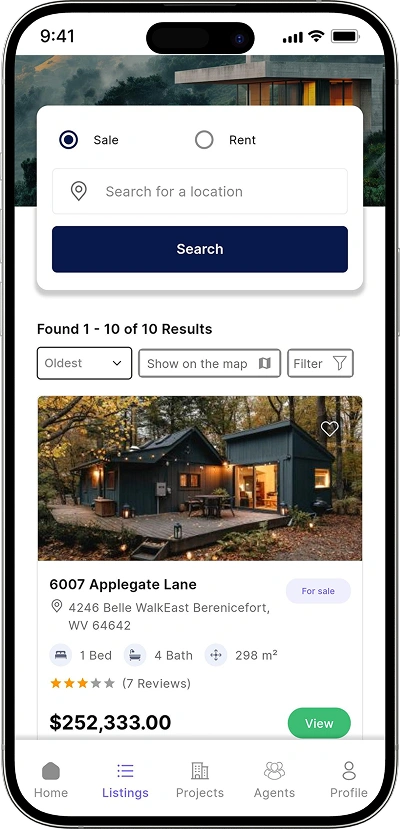 Property listing script available listings screen
